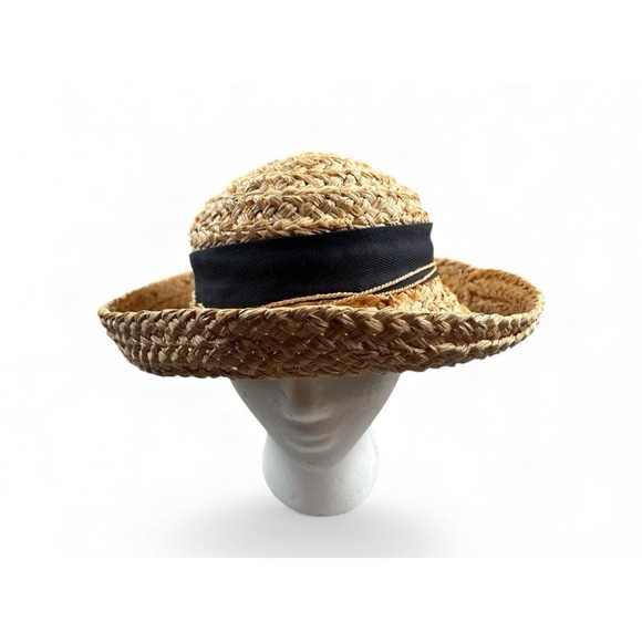 Helen Kaminiski‎ Classic 5 Raffia Hat One Size Handcrafted - Picture 9 of 16